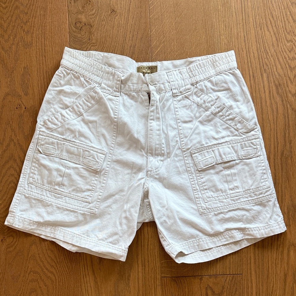 Classic White Men's Cargo Shorts